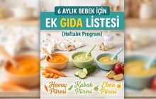 6 Aylık Bebek İçin Ek Gıda Listesi (Haftalık Program)