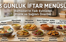3 Günlük İftar Menüsü